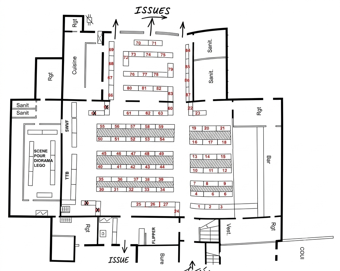 Plan détaillé de la salle - Noeux Geek Expo